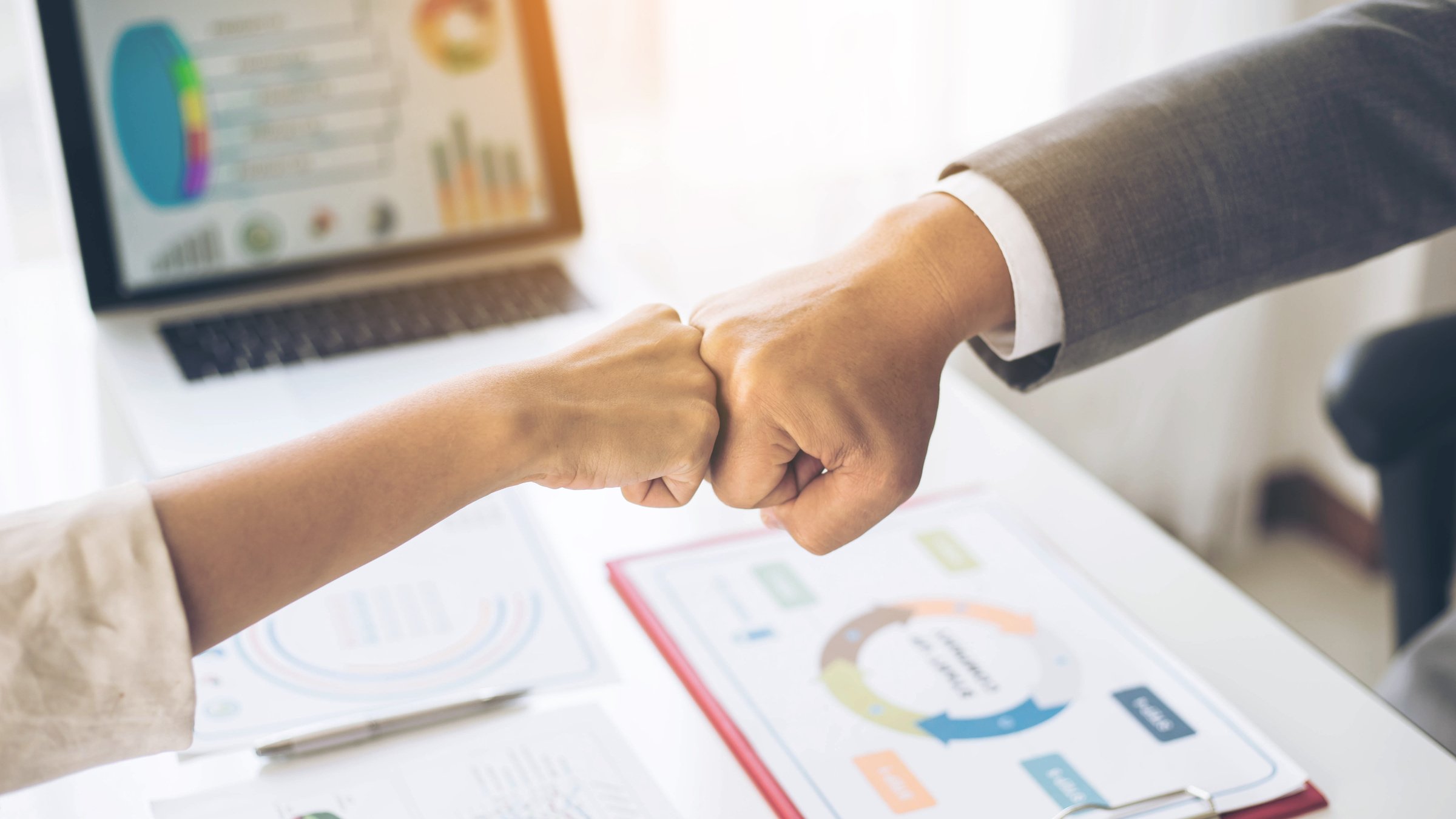 Business Partners Doing a Fist Bump