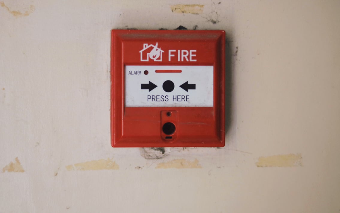 Manual red fire alarm system